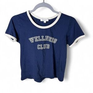 Sporty & Rich navy wellness club ringer tee #loungewear #summer medium